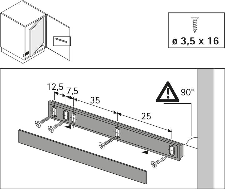 Immagine prodotto Hettich Raccordo a trascinamento per frigoriferi da incasso (1 pz.)