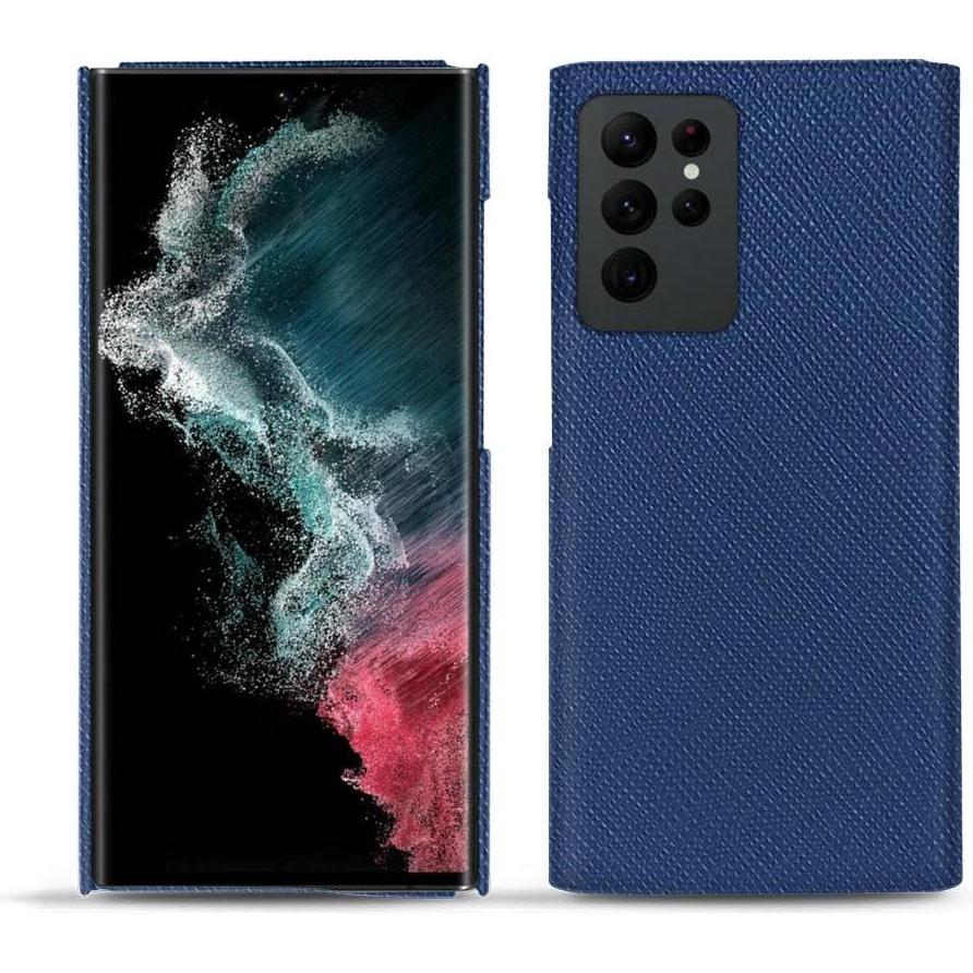Noreve Lederschutzhülle (Samsung Galaxy S22 Ultra), Smartphone Hülle, Blau