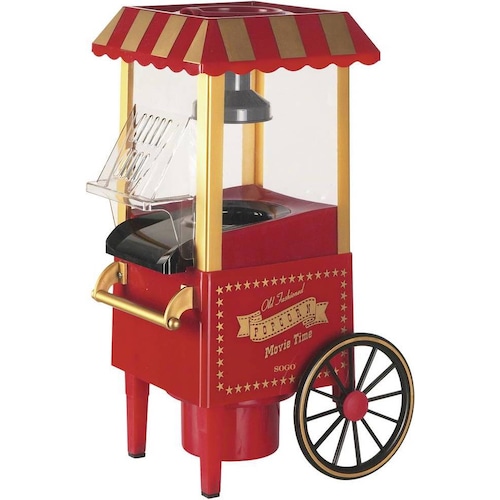 Sogo Popcornmaschine Retro-Wagen, Fun Kitchen, Rot