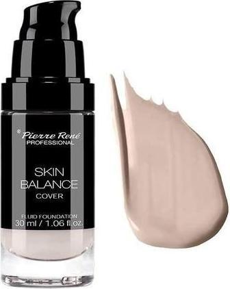 Image du produit Pierre Rene Professional PIERRE RENE Skin Balance Cover Fluid Foundation wodoodporny podkład kryjący 19 Cool Ivory 30ml (19 Cool Ivory)