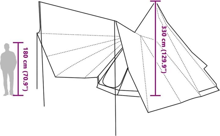 Produktbild vidaXL Familien-Tipi-Zelt (Tipi Zelt, 11.75 kg)