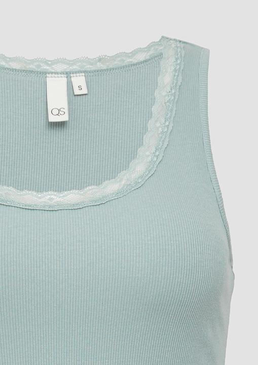 Actual product image S.Oliver T-Shirt Ripptop mit Spitze am Ausschitt (XXL)