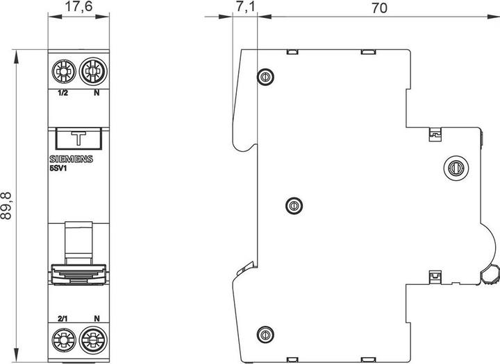 Produktbild Siemens FI/LS kompakt 6kA Typ 30mA C4