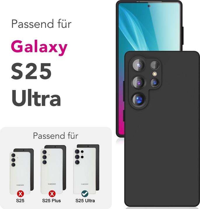 Produktbild Nalia Phoenix - Abwischbare Flüssigsilikon Hülle - Easy Clean Liquid Silicone Cover (Samsung Galaxy S25 Ultra)