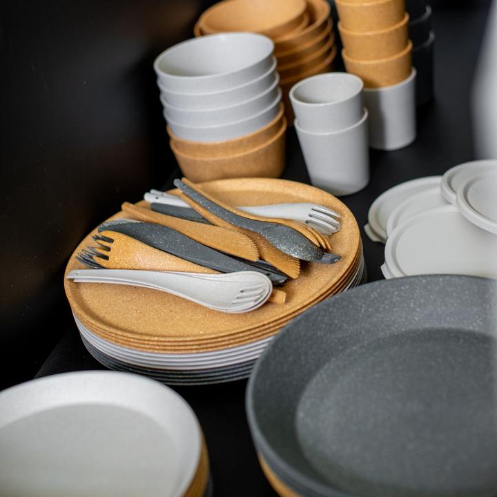 Actual product image Koziol Soup & Pasta Plate Connect 24 cm, 4 pieces, Grey (4 x, 24 cm)