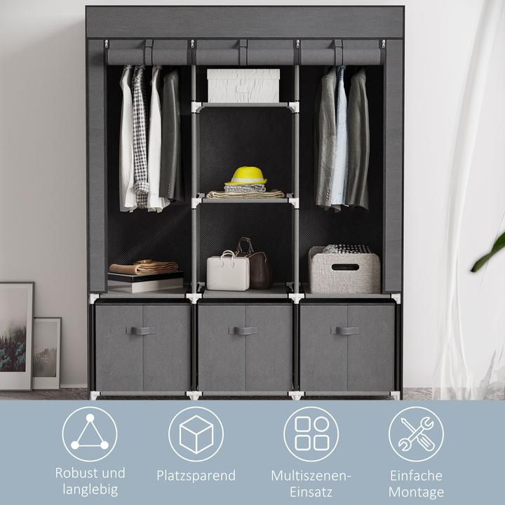 Produktbild Homcom Stoffschrank mit Tür (125 x 43 x 162.5 cm)