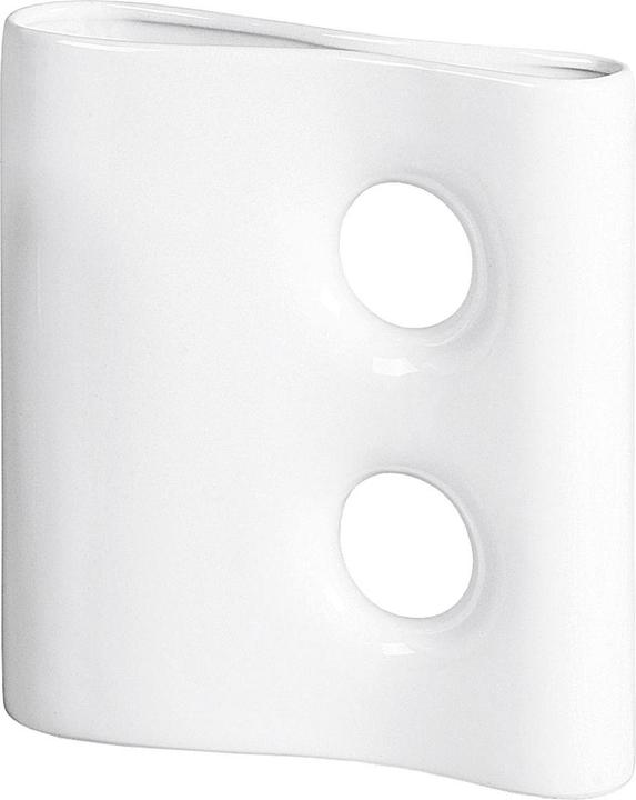 Actual product image Ideepo Vase with 2 circles ceramic 19x22cm white (1 x, 19 x 22 cm, 2.71 l)