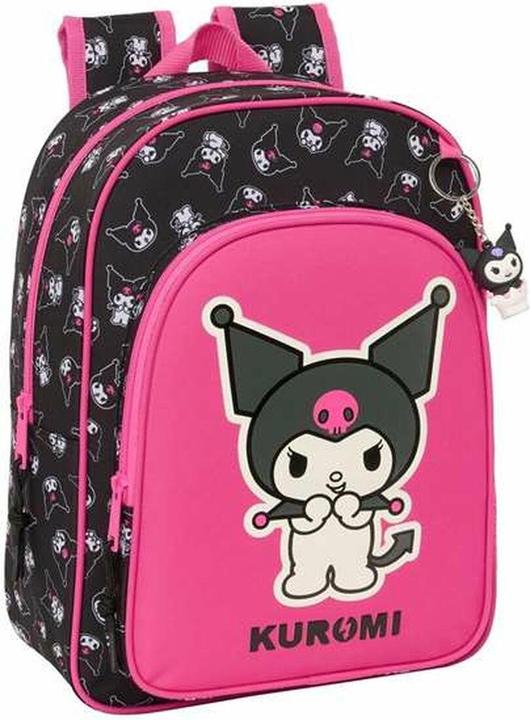 Kuromi Schulrucksack Schwarz Pink 26 X 34 X 11 Cm