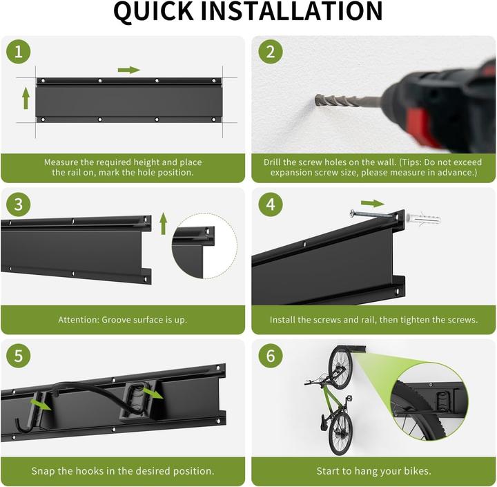Actual product image Housolution Velo Wandhalterung für 6 Räder & Helme