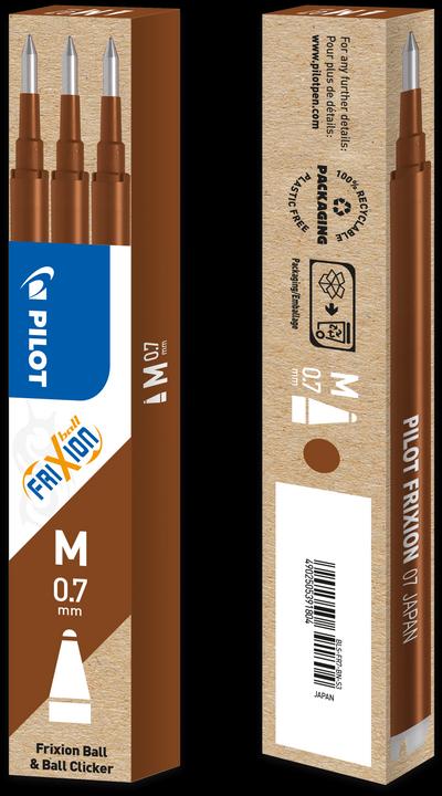 Image du produit Pilot FriXion Recharge Set à 3 (Recharger, Marron, 0.35 mm)