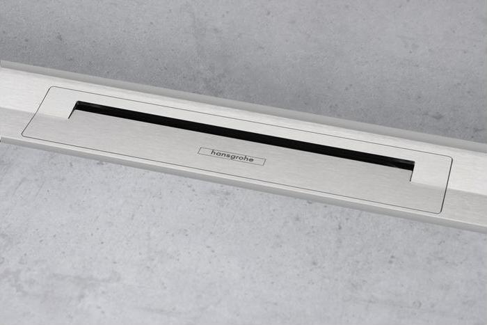 Produktbild hansgrohe HG Duschrinne RainDrain Flex kb. Wd-mon 1200mm edelstahl gebürstet (1200 mm)