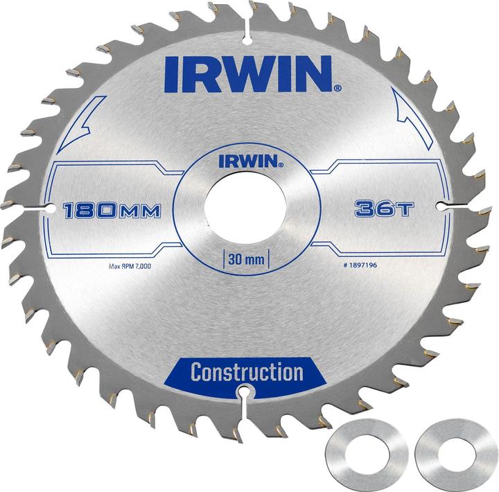 Produktbild Irwin IRW1897196 180 x 30 mm 36Teeth Kreissägeblatt mit ATB Mahlgrössen Zahn