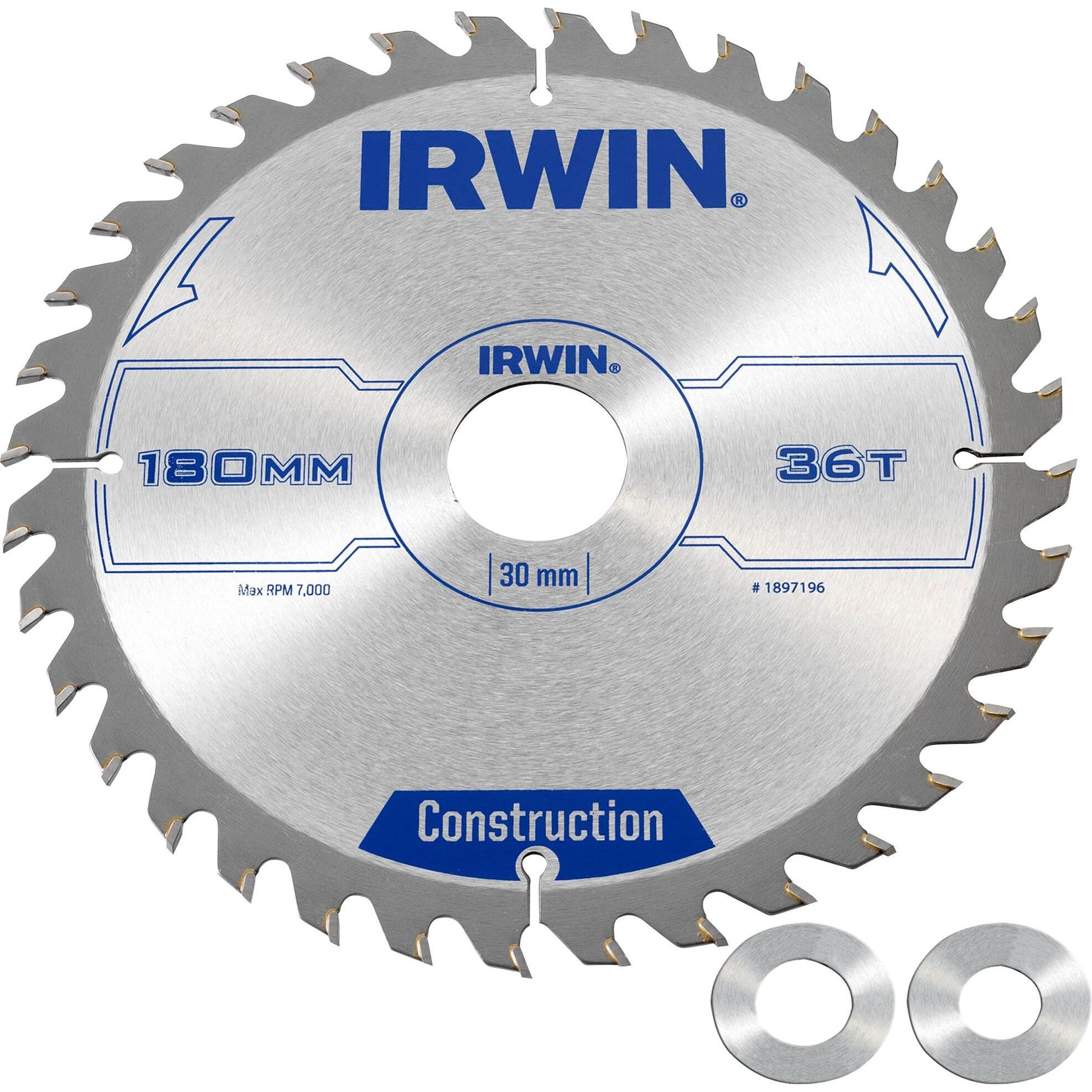 Irwin, Sägeblatt, IRW1897196 180 x 30 mm 36Teeth Kreissägeblatt mit ATB Mahlgrössen Zahn