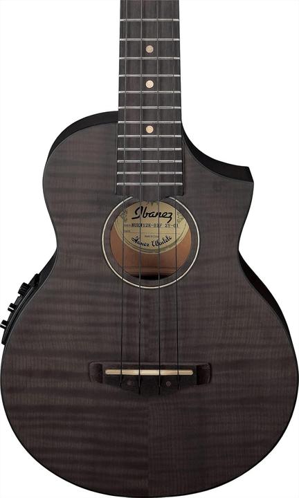 Actual product image Ibanez Black Ice Flat Concert Ukulele (Concert)