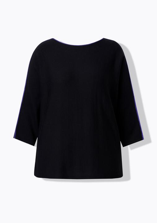 Produktbild Ulla Popken Pullover, Piping, U-Boot-Ausschnitt, 3/4-Arm (60)