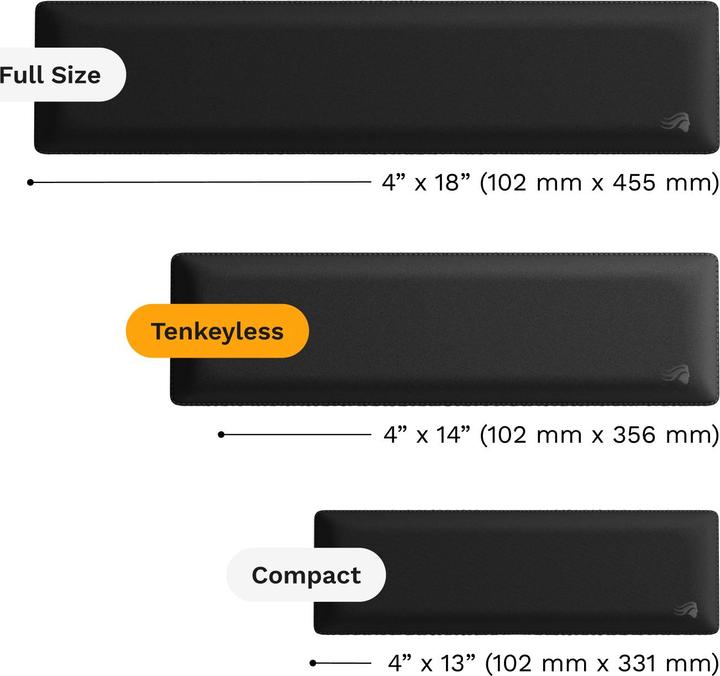 Actual product image Glorious Ergonomic palm rest - Tenkeyless, fabric, black