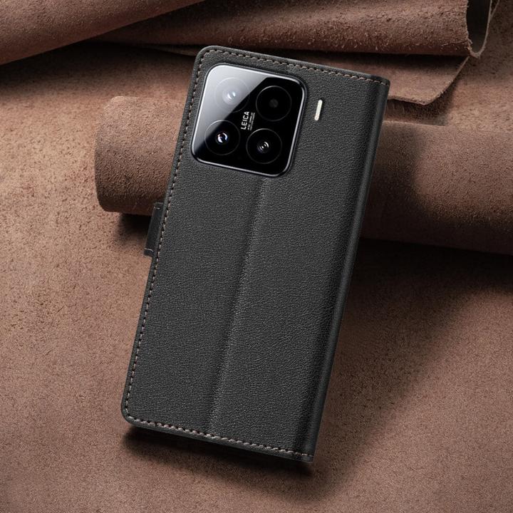 Produktbild Binfen Color Xiaomi 15 Pro - BINFEN Leder Etui Hülle mit RFID Blocker (Xiaomi 15 Pro)