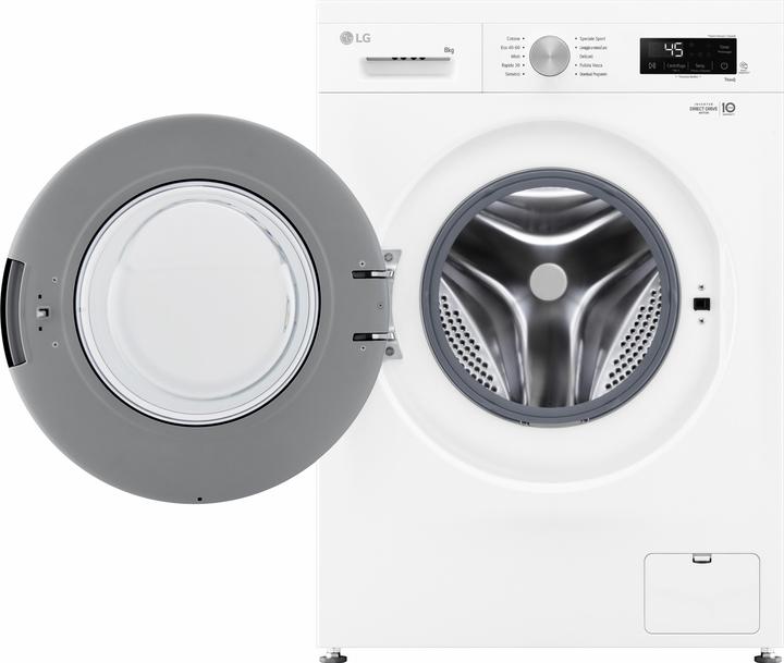 Produktbild LG F4NX1008NWK 8 kg Waschmaschine Klasse A (8 kg, Links)