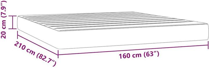 Image du produit vidaXL Taschenfederkernmatratze Samt (160 x 210 cm, Noyau de printemps)