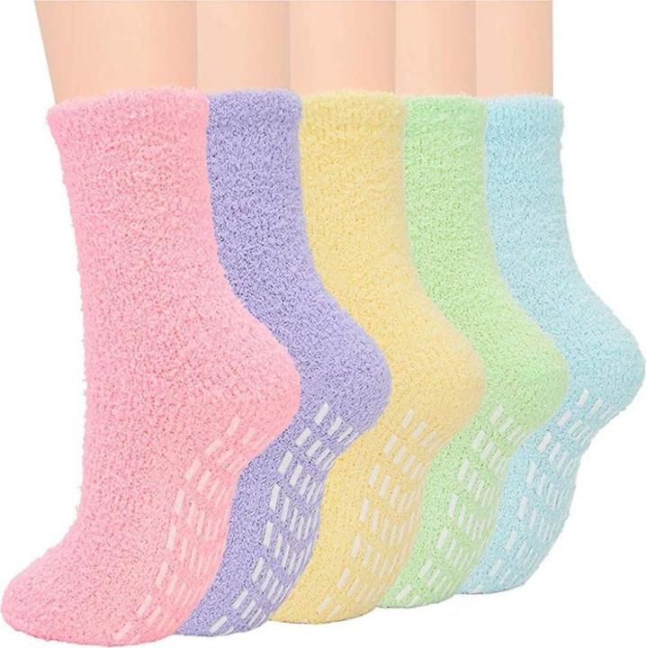 Actual product image Noya Damen Kuschelsocken, 5er Set, Anti-Rutsch, One Size (5-pack, One size)
