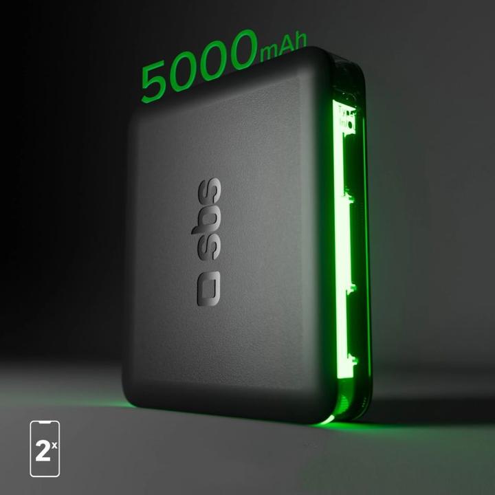 Immagine prodotto SBS Powerbank 5.000mAh ad alta densità (5000 mAh, 10 W, 19.25 Wh)