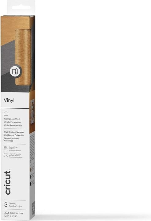 Produktbild Cricut Vinylfolie Premium Brushed Sampler 3 Blatt