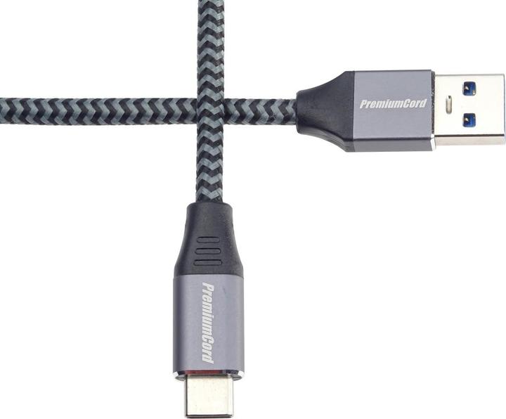 Actual product image PremiumCord cable USB-C - USB (USB 3.1 generation 1,, ) oplet (1 m, USB 3.1)