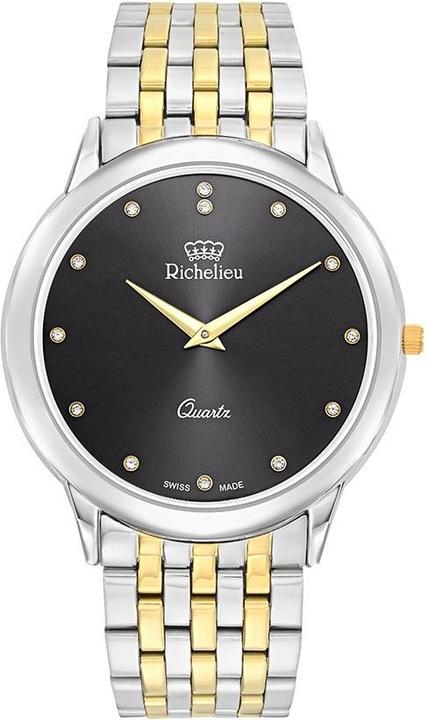 Produktbild Richelieu Klassische schwarze Richelieu-Uhr (Analoguhr, 38 mm)