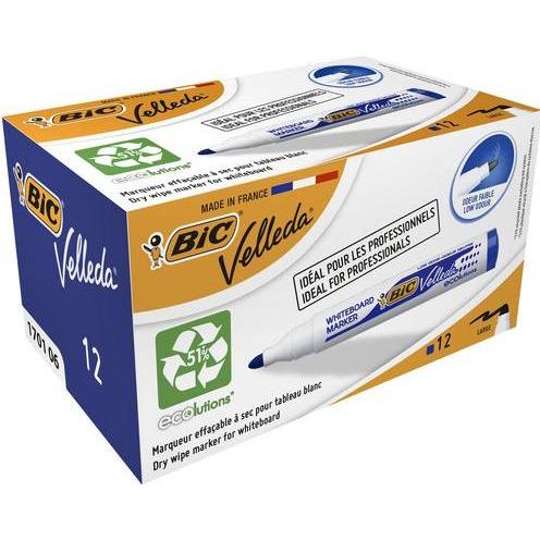Thumbnail - Bic, Marker, Whiteboard Velleda ECOlutions 1701 (Blau, 1.40 mm, 12 x)
