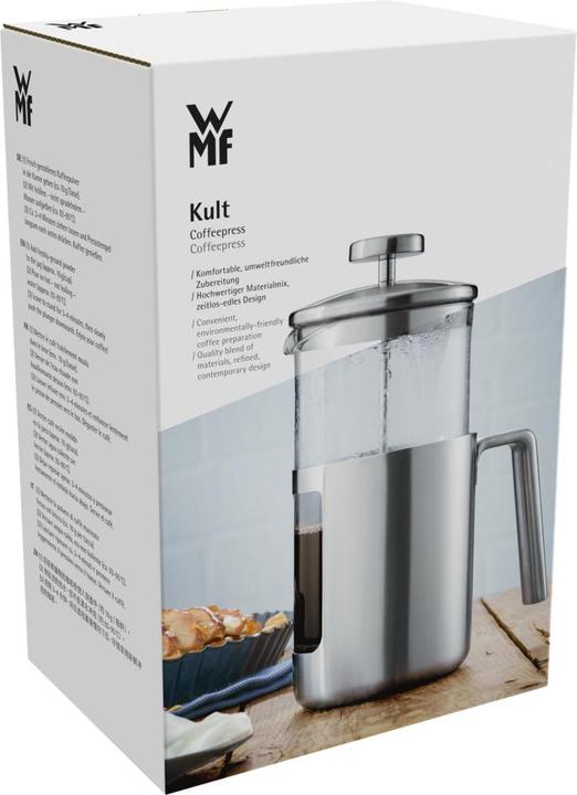 Produktbild WMF Kaffeebereiter French Press für 6 Tassen Coffeepress 1l Kult Glasbehälter (1.50 l)