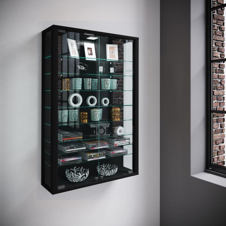 Produktbild VCM Sammel Wandvitrine Holz Glas Vitrosa Mini (59 x 18 x 90 cm)