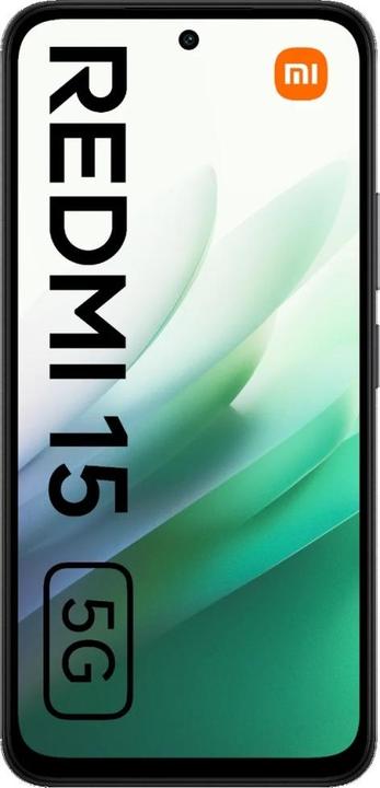 Produktbild Xiaomi Smartphone Redmi 15 5G Midnight Black 4GB RAM 128GB ROM (128 GB, Midnight Black, 6.90", Hybrid Dual SIM, 5G)