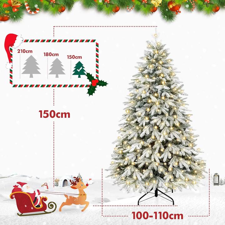 Immagine prodotto Yorbay Künstlicher Weihnachtsbaum mit LED-Beleuchtung (150 cm)