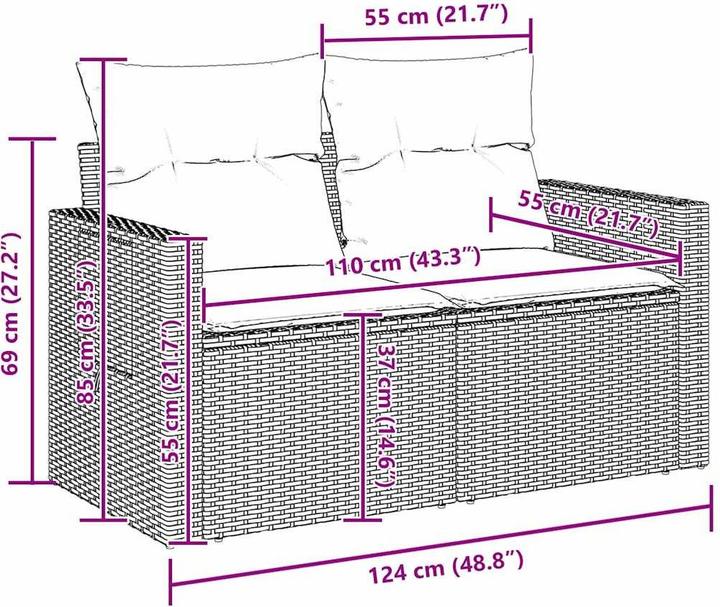 Actual product image vidaXL Outdoor sofa