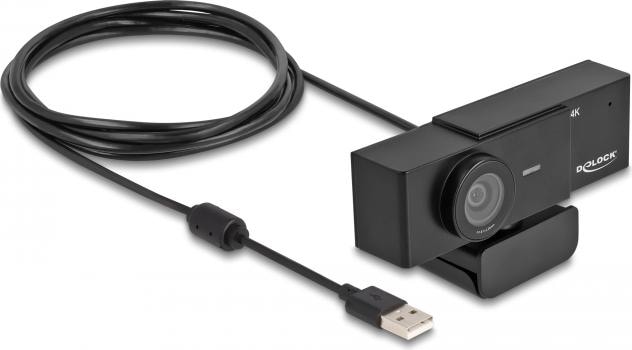 Immagine prodotto Delock Webcam USB UHD con microfono 4K 30 Hz 110° angolo di visione e treppiede (8.30 Mpx)