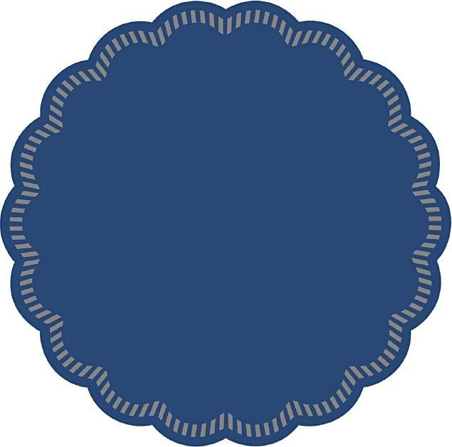 Produktbild Mank Deckchen BASIC: BLAU Rand 25 (Glasuntersetzer)