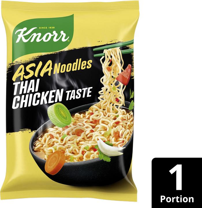Image du produit Knorr Asia Noodles Thai sachet, Nouilles Asiatiques Snack, prêt en seulement 3 minutes (70 g)