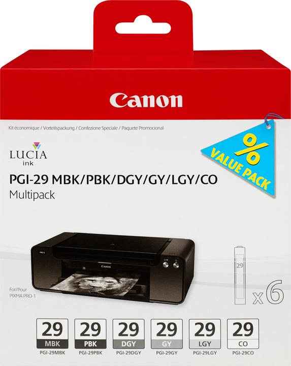 Canon PGI-29 Multipack (CO, DGY, GY, LGY, MBK, PBK)