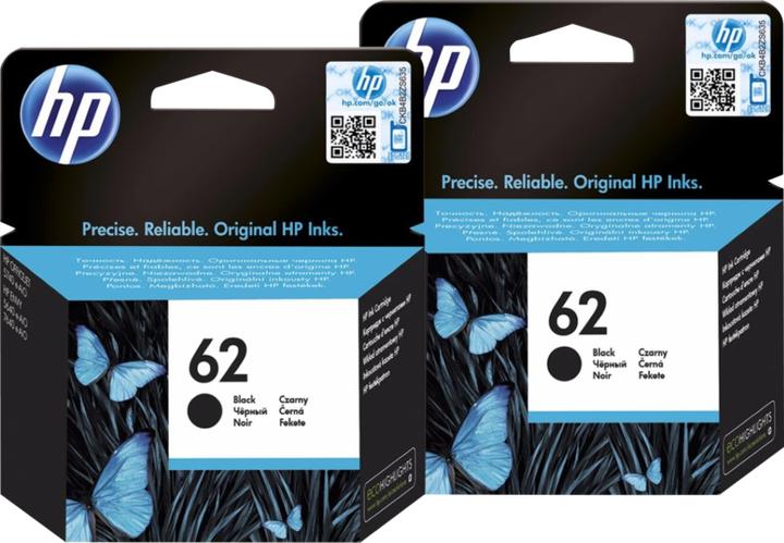 Productafbeelding HP 62 Patronen Zwart Duo Pack