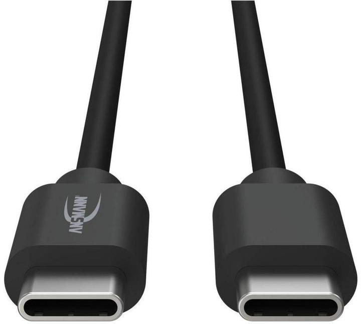 Produktbild Ansmann Kabel USB C->C S/S 200cm schwarz S/S 200cm (2 m, USB 3.0)