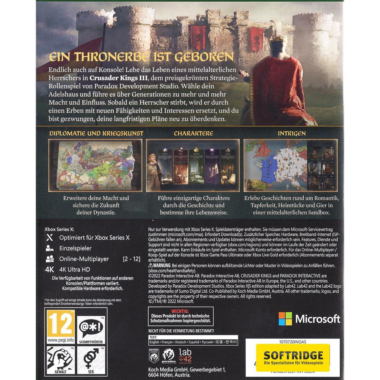 Thumbnail - Paradox Interactive, Crusader Kings III Day One Edition