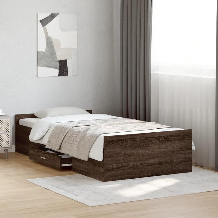 Image du produit VidaXL Cadre de lit avec tiroirs (75 x 190 cm)