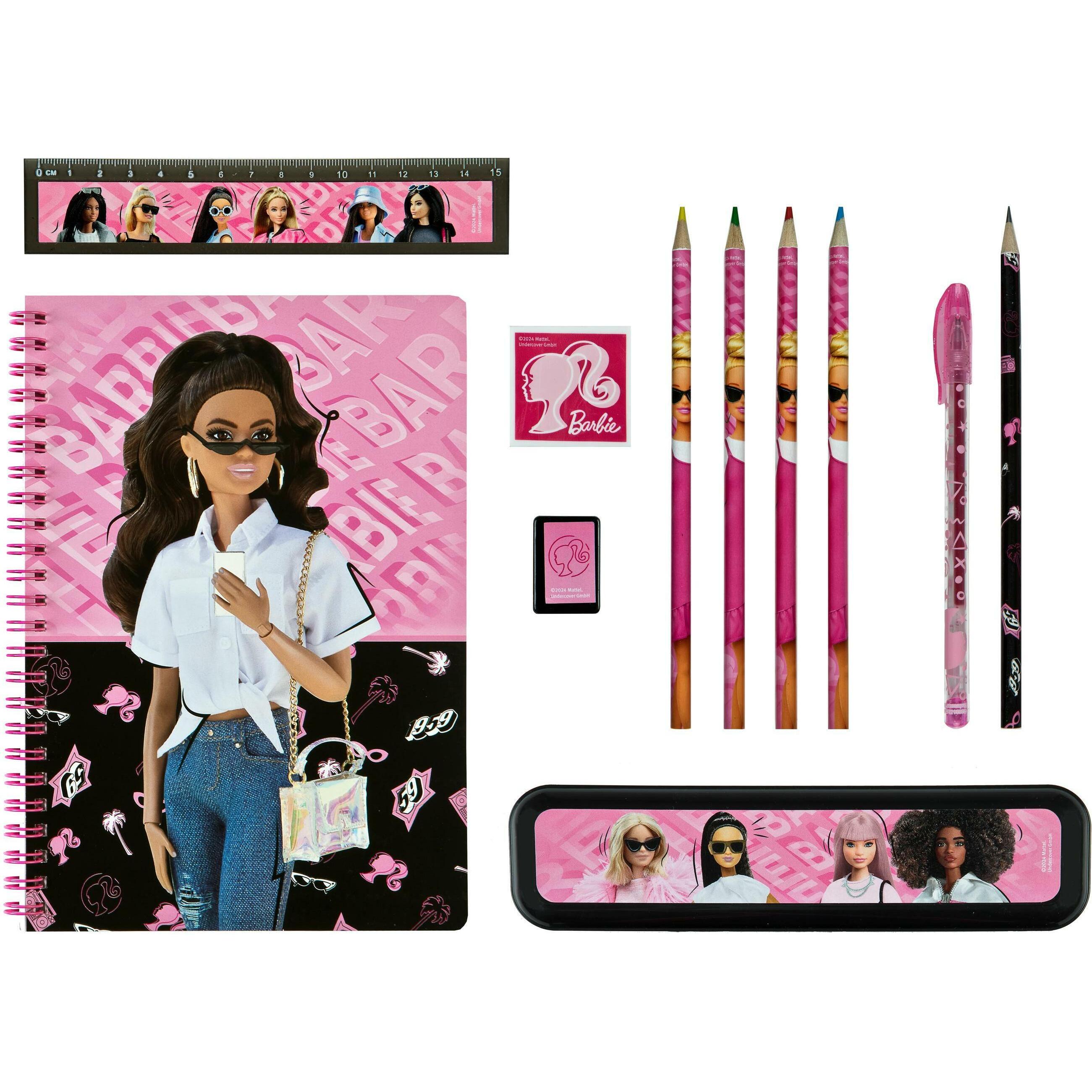 Thumbnail - Undercover, Heft + Block, Schreibset Barbie 9-teilig