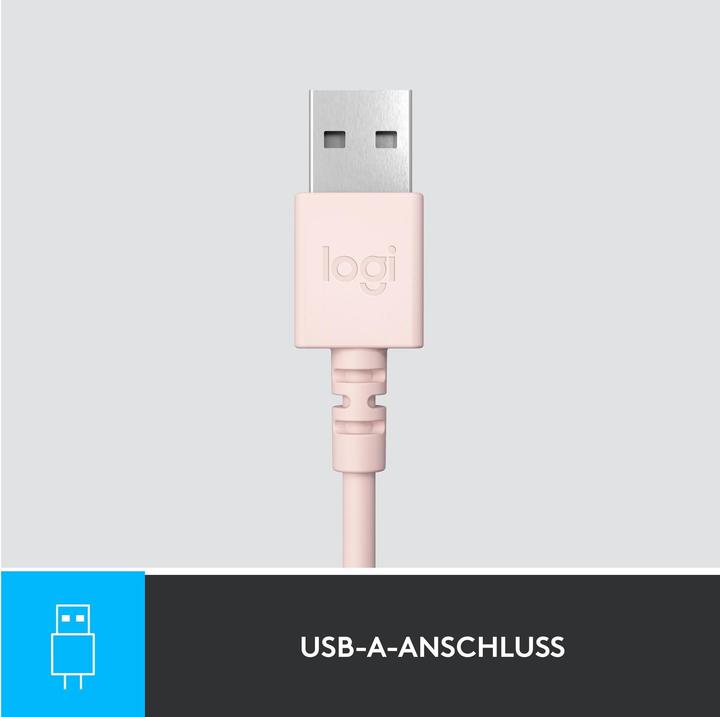 Produktbild Logitech Kabelgebundenes H390-Headset - ROSE - USB (Kabelgebunden, USB-A)