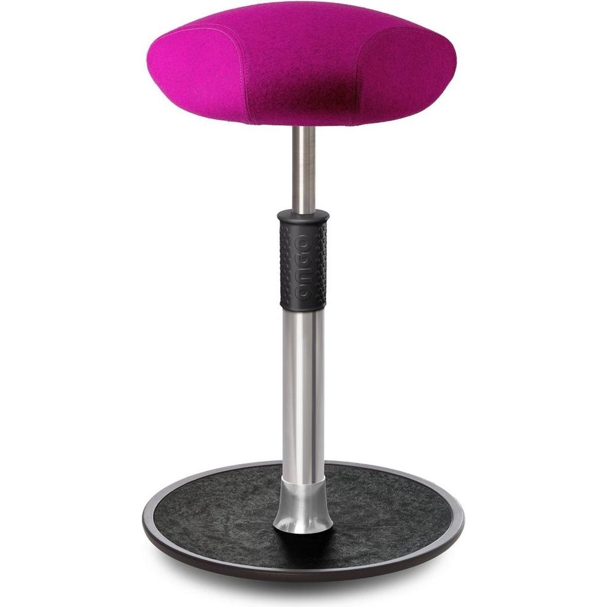 Ongo, Bürostuhl, Sitz- Stehhocker Free Tall Triangel kvadrat Divina Mel. Pink Chrom /schwarz