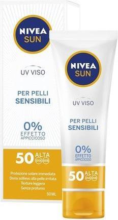 Produktbild NIVEA Sun UV Viso Sonnencreme SPF50 für empfindliche Haut 50ml (Sonnencreme Gesicht, SPF 50, 50 ml)
