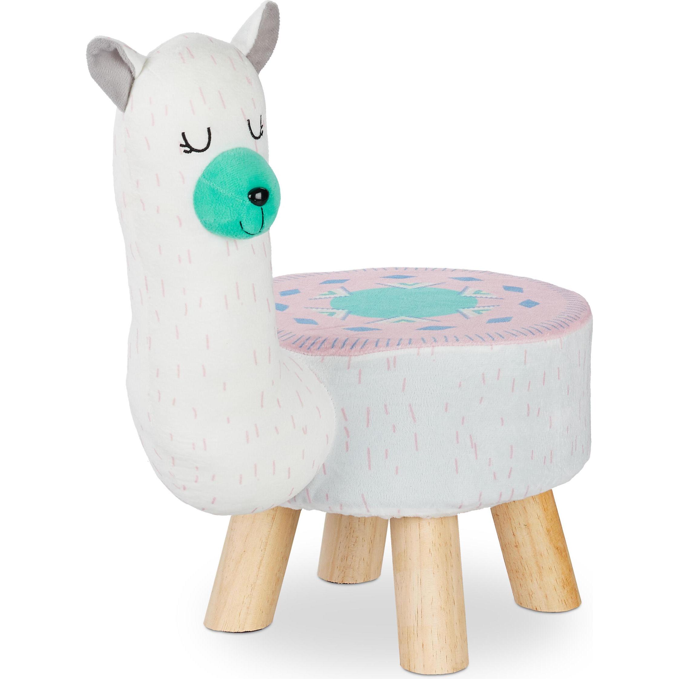 Relaxdays, Kinderstuhl + Kindertisch, Tierhocker Kinder (Kindersitzgruppe)