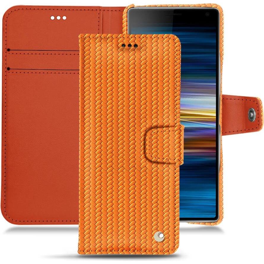 Thumbnail - Noreve Lederschutzhülle Wallet (Sony Xperia 10), Smartphone Hülle, Orange
