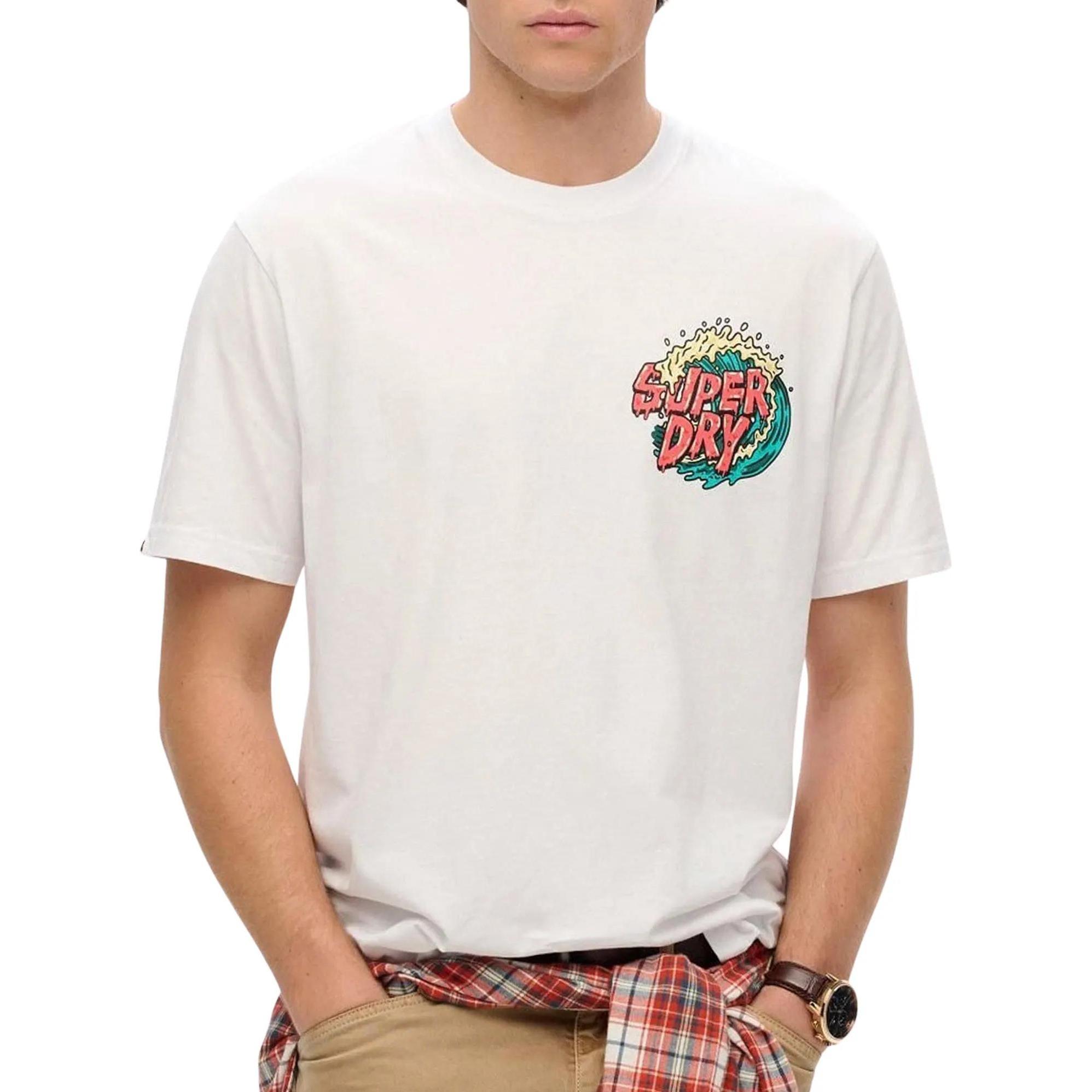 Superdry, Herren, Shirt, Lässiges Outdoor-Narrativ-T-Shirt, Weiss, (M)