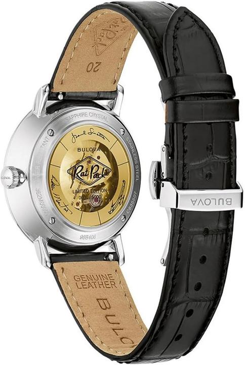 Actual product image Bulova 96B406 Archive Series Rat Pack Limited Edition Automatic 40mm 3ATM (Analogue wristwatch, 40 mm)